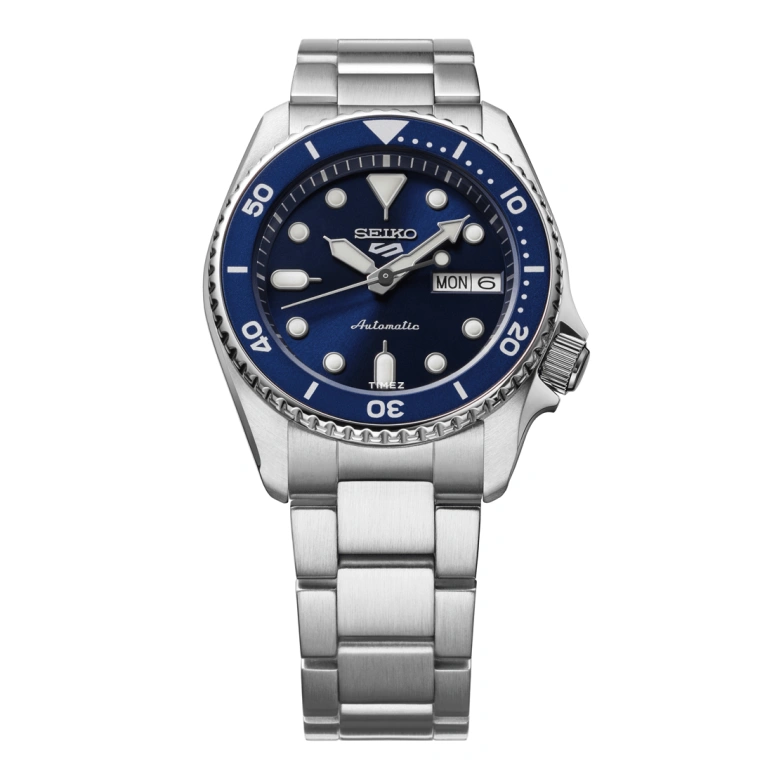 Seiko,5 Classic 38mm,38mm,Stainless Steel,Blue,Automatic,Date,Day,Anti-magnetic,SRPL77