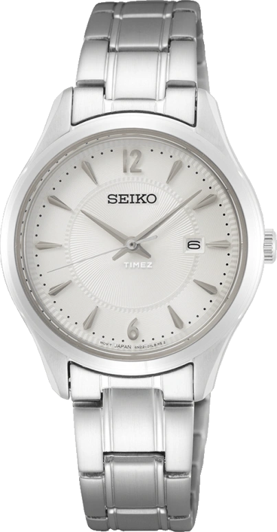 Seiko,women 29.90mm,29.90mm,Stainless Steel,White,Quartz,Day,In-house Caliber,SUR423