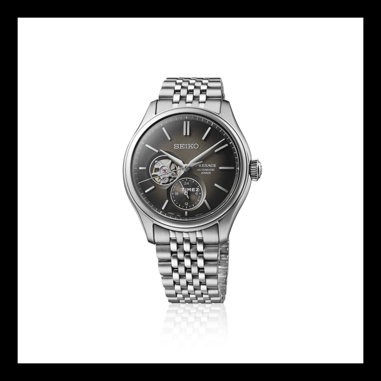 Seiko,Presage 40.20mm,40.20mm,Stainless Steel,Black,Automatic,72hours,In-house Caliber,SARJ009