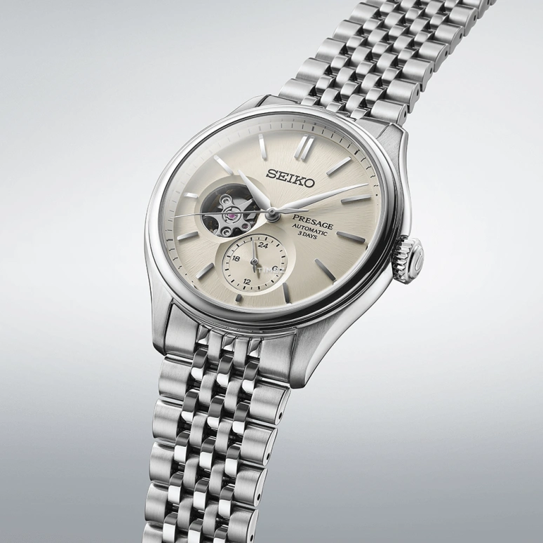 Seiko,Presage 40.20mm,40.20mm,Stainless Steel,Cream,Automatic,72hours,In-house Caliber,SPB469J1