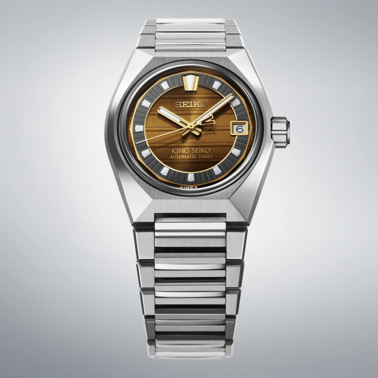 Seiko,King Seiko 41mm,41mm,Stainless Steel,Brown,Handwound,Day,Anti-magnetic,SLA089J1