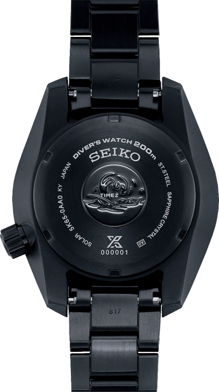 Seiko,Prospex 45mm,45mm,Stainless Steel,Black,Quartz,Day,Dule Time,Anti-magnetic,SBPK007