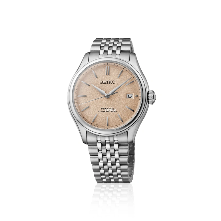 Seiko,Presage 40.20mm,40.20mm,Stainless Steel,Salmon,Automatic,Day,72hours,SPB467J1