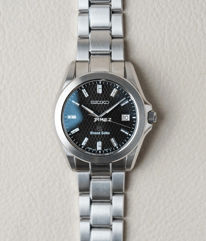 Seiko,Grand Seiko 38mm,38mm,Stainless Steel,Black,Quartz,Day,In-house Caliber,SBGF021