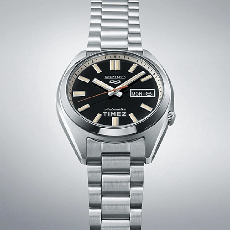 Seiko,5 Sports 37.40mm,37.40mm,Stainless Steel,Black,Automatic,Date,Day,Anti-magnetic,SBSA255