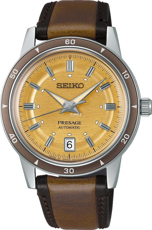 Seiko,Presage 39.50x46.20mm,39.50x46.20mm,Stainless Steel,Yellow,Automatic,Day,41hours,SRPL75J1