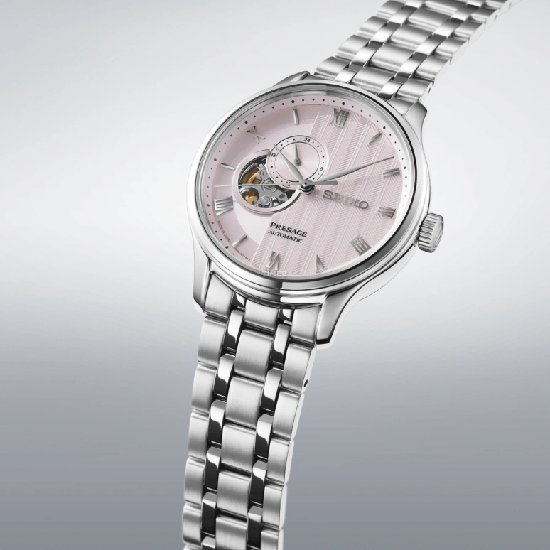 Seiko,Presage 41.80mm,41.80mm,Stainless Steel,Pink,Automatic,Anti-magnetic,41hours,SSA465J1