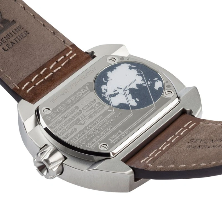SevenFriday,V-Series 44.30x44.30mm,44.30x44.30mm,Stainless Steel,Grey,Black,Automatic,day-night-indication,V2,V2/01