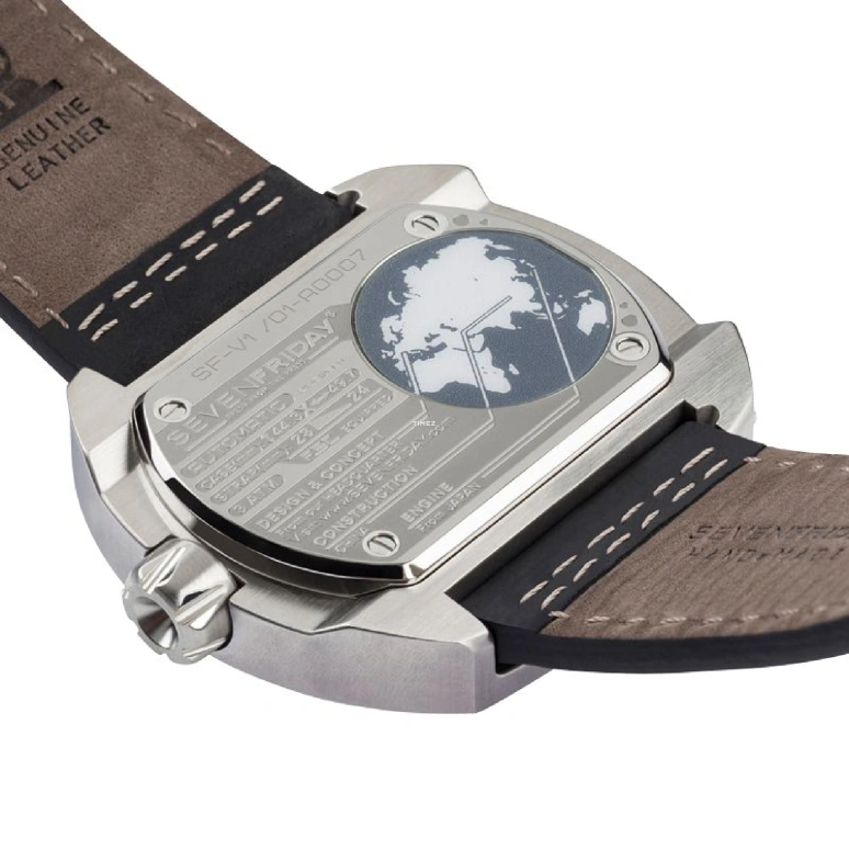 SevenFriday,V-Series 44.30x53.20mm,44.30x53.20mm,Stainless Steel,Silver,White,Automatic,day-night-indication,V1,V1/01