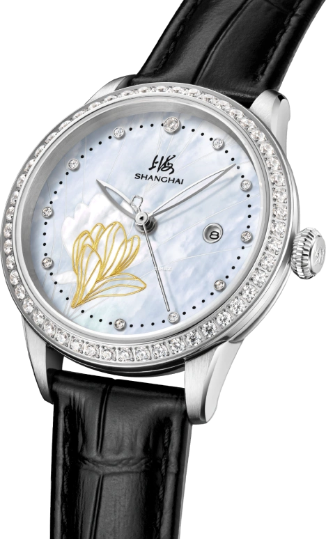 Shanghai,Moderne 33mm,33mm,Stainless Steel,White,Automatic,Day,38hours,S2605,S2605.1811.101.09