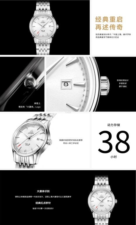 Shanghai,Originate 31mm,31mm,Stainless Steel,Silver,Automatic,Day,38hours,S5000,S5000.1800.014.09
