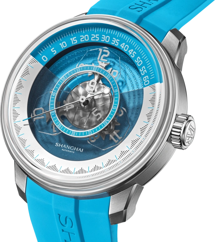 Shanghai,THE BUND 43.60mm,43.60mm,Stainless Steel,Blue,Automatic,40hours,In-house Caliber,23FB,23FB-F-F01-BLST