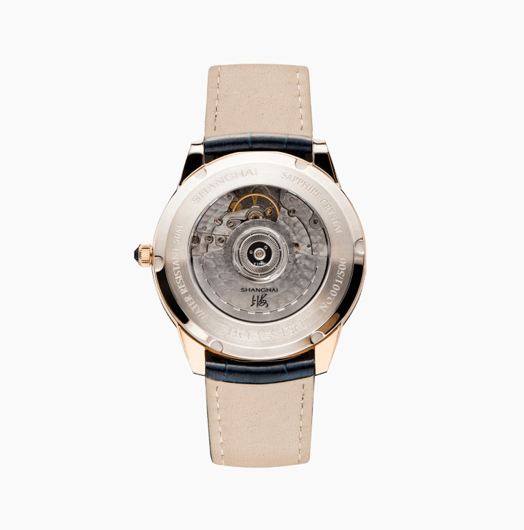 Shanghai,THE BUND 40mm,40mm,Stainless Steel,Orange Red,Red,Automatic,Sapphire,Round,22LM,22LM-T-ST18-GDBL