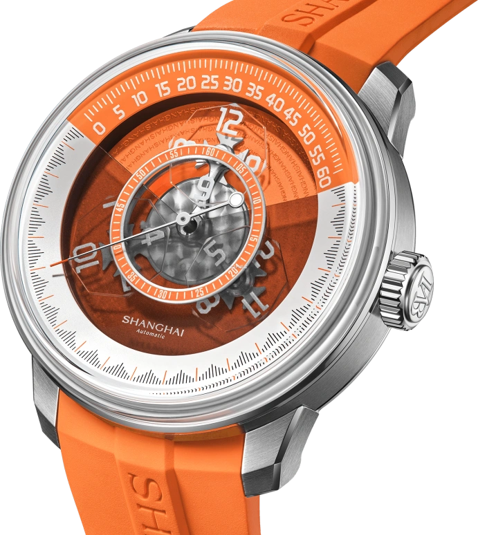 Shanghai,THE BUND 43.60mm,43.60mm,Stainless Steel,Orange,Automatic,40hours,In-house Caliber,23FB,23FB-F-F01-ORST