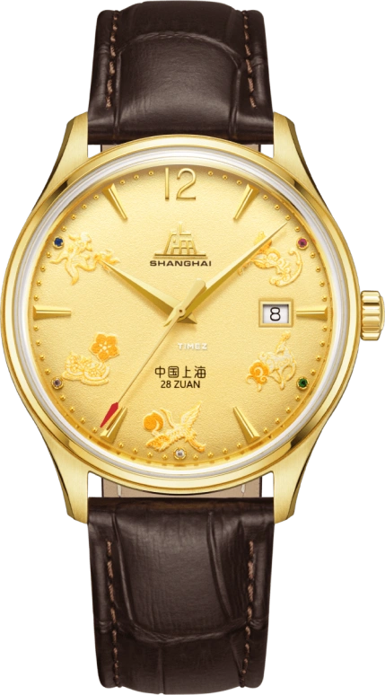 Shanghai,Originate 39mm,39mm,Stainless Steel,Gold,Automatic,Day,42hours,S7002,S7002.1803.011.08
