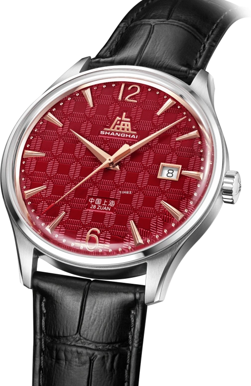 Shanghai,Originate 39mm,39mm,Stainless Steel,Red,Automatic,Day,42hours,S5006,S5006.1854.011.08