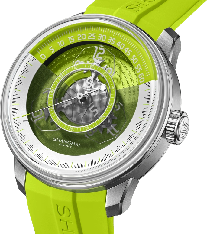 Shanghai,THE BUND 43.60mm,43.60mm,Stainless Steel,Green,Automatic,40hours,In-house Caliber,23FB,23FB-F-F01-GRST