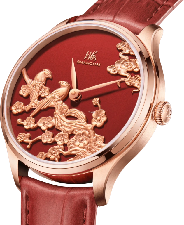 Shanghai,Artistic 36mm,36mm,Stainless Steel,Red,Automatic,42hours,Sapphire,Glass,S1001,S1001.1404.031.09