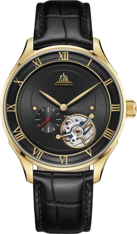 Shanghai,Originate 42mm,42mm,Stainless Steel,Black,Handwound,Carrousel,62hours,S5020,S5020.5052.021.08