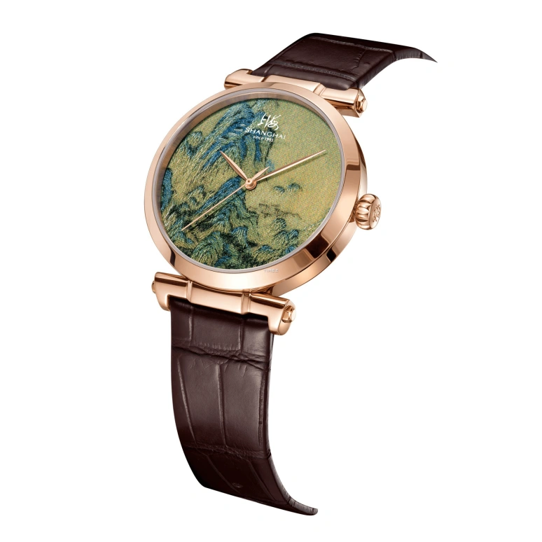 Shanghai,Artistic 41mm,41mm,Stainless Steel,Stainless Steel,Green,Cyan,Automatic,Sapphire,Round,22AT,22AT-Q-SW30-EMRS