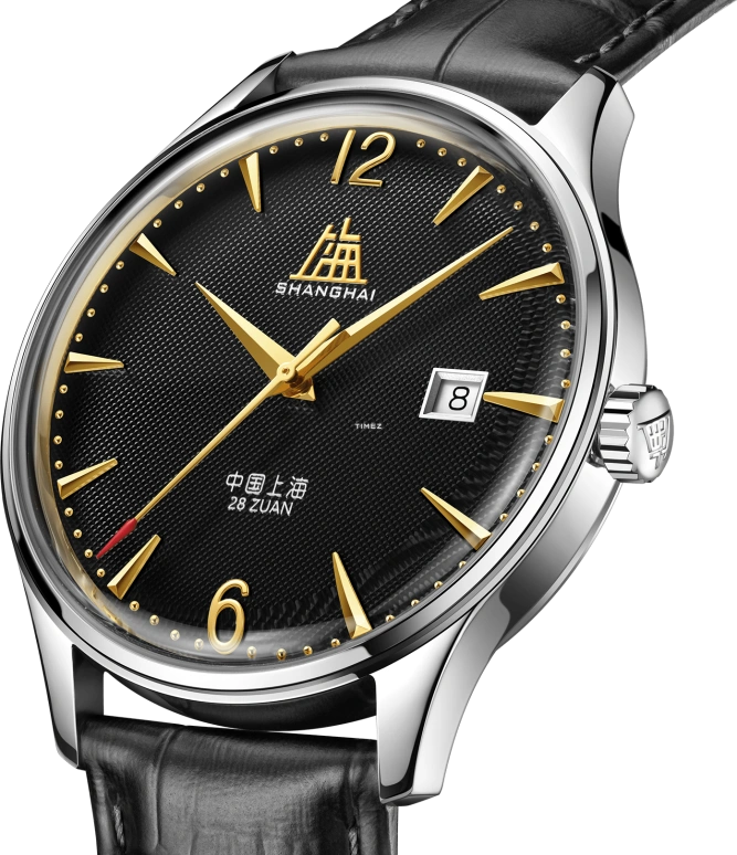Shanghai,Originate 39mm,39mm,Stainless Steel,Black,Automatic,Day,42hours,S5000,S5000.1802.011.01