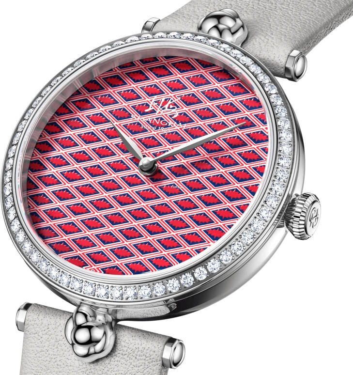 Shanghai,Moderne 36mm,36mm,Stainless Steel,Pink Red,Automatic,Day,42hours,23MT,23MT-Q-ST18-PKDM