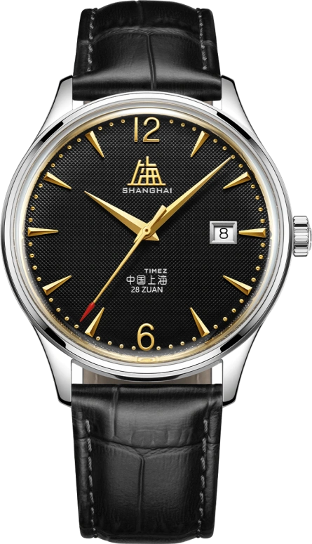Shanghai,Originate 39mm,39mm,Stainless Steel,Black,Automatic,Day,42hours,S5000,S5000.1802.011.01