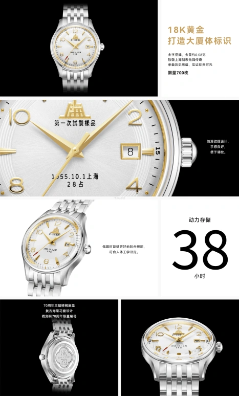 Shanghai,Other 31mm,31mm,Stainless Steel,White,Automatic,Day,38hours,S5002,S5002.1801.014.09