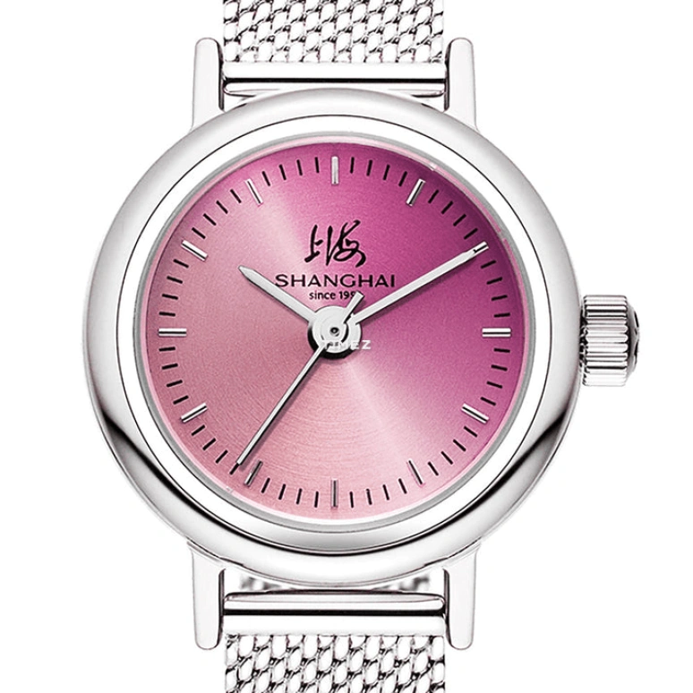 Shanghai,Moderne 22mm,22mm,Stainless Steel,Pink,Gradient,Quartz,Sapphire,Round,22OR,22OR-90-QZ-PKST
