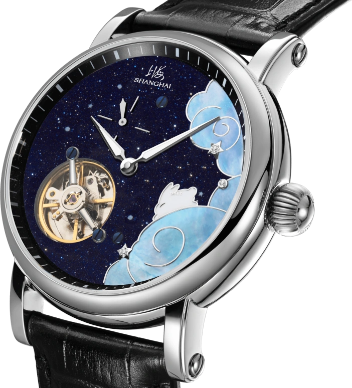 Shanghai,Metropolitan 41.50mm,41.50mm,Stainless Steel,Blue,Handwound,Sapphire,Crystal Glass,Round,23MT,23MT-T-K01-AVST