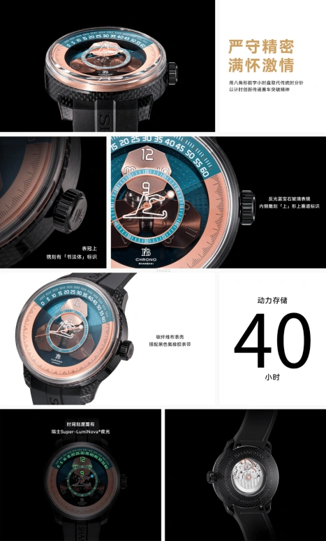 Shanghai,THE BUND 43.60mm,43.60mm,Carbon,Transparent,Blue,Automatic,40hours,In-house Caliber,22FB,22FB-F-F01-BLBK
