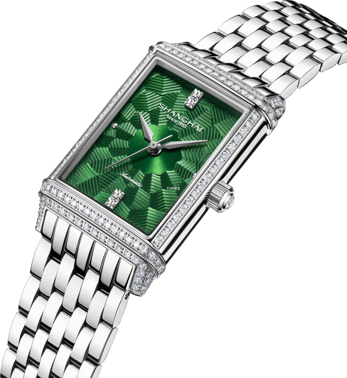 Shanghai,Moderne 25x41.20mm,25x41.20mm,Stainless Steel,Green,Automatic,36hours,In-house Caliber,S2301,S2301.1656.064.00