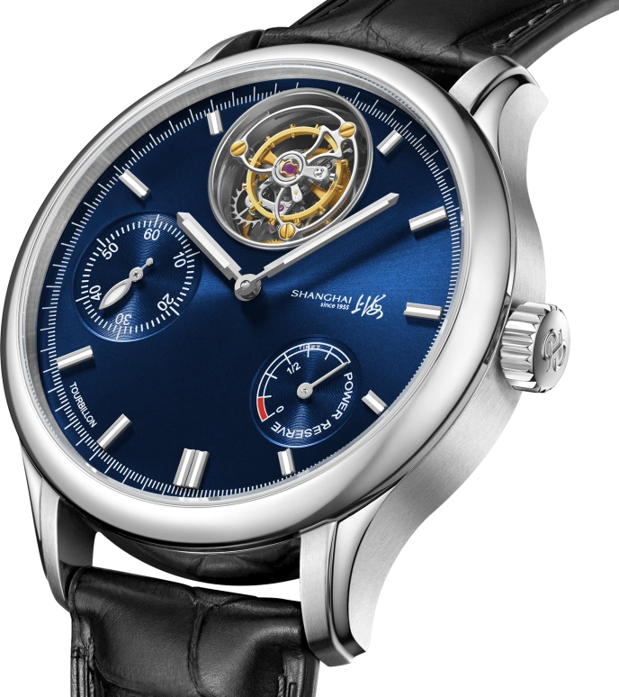 Shanghai,Artistic 44mm,44mm,Stainless Steel,Blue,Automatic,Power Reserve Indicator,Tourbillon,S2400,S2400.6907.012.00