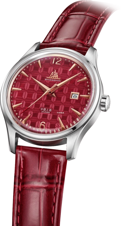 Shanghai,Originate 31mm,31mm,Stainless Steel,Red,Automatic,Day,38hours,S5006,S5006.1854.011.09