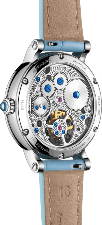 Shanghai,Artistic 34mm,34mm,Stainless Steel,White,Handwound,Tourbillon,42hours,S1300,S1300.6211.082.19