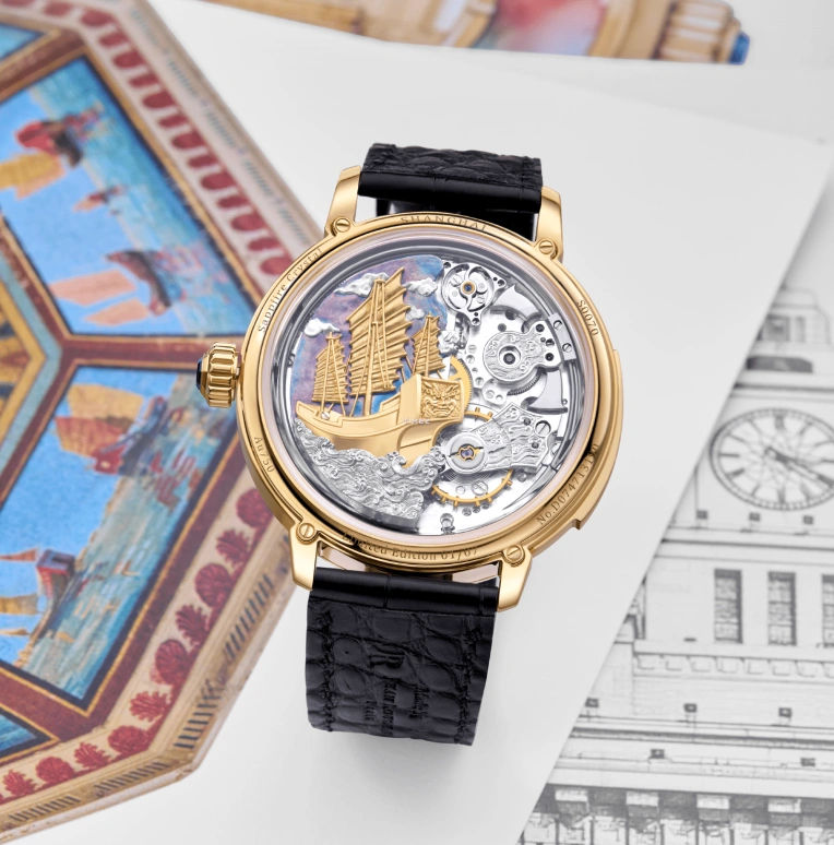 Shanghai,Artistic 46mm,46mm,Yellow Gold,Multi-Color,Gold,Handwound,Minute Repeater,43hours,S0070,S0070.9999.142.08