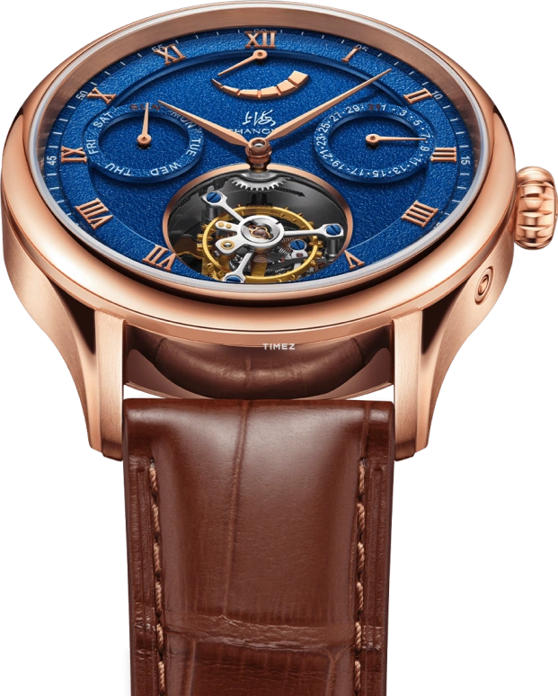 Shanghai,Artistic 43mm,43mm,Stainless Steel,Blue,Automatic,Date,Day,Power Reserve Indicator,Tourbillon,44hours,In-house Caliber,S2400,S2400.7257.032.08