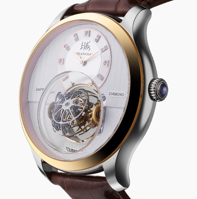 Shanghai,Artistic 45mm,45mm,Stainless Steel,Silver,Grey,Handwound,Tourbillon,Sapphire,SWT,SWT-003R