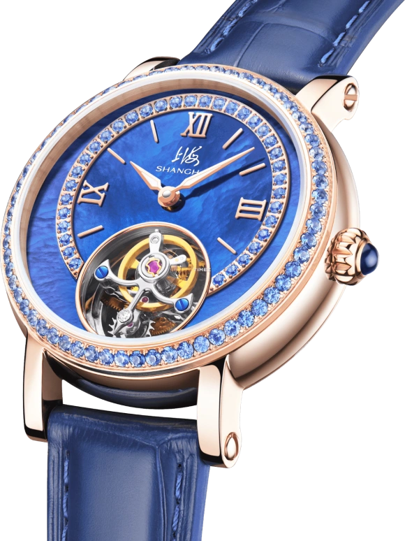 Shanghai,Artistic 34mm,34mm,Stainless Steel,Blue,Handwound,Tourbillon,42hours,S1300,S1300.6217.082.09