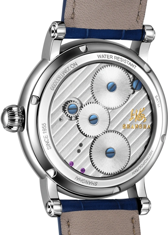 Shanghai,Metropolitan 41.50mm,41.50mm,Stainless Steel,Blue,Handwound,Sapphire,Crystal Glass,Round,23MT,23MT-T-K01-BLST