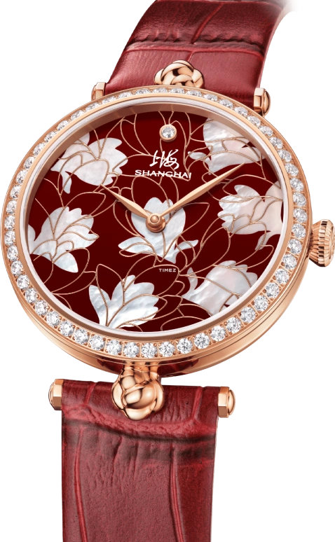 Shanghai,Moderne 36mm,36mm,Stainless Steel,Red,White,Automatic,42hours,In-house Caliber,S2603,S2603.1414.061.09