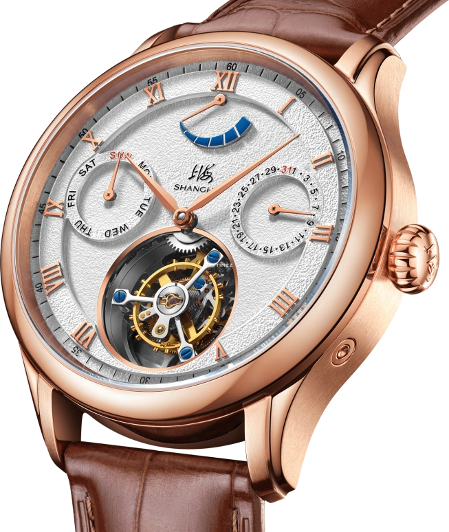 Shanghai,Artistic 43mm,43mm,Stainless Steel,White,Automatic,Date,Day,Power Reserve Indicator,Tourbillon,44hours,In-house Caliber,S2400,S2400.7251.032.08