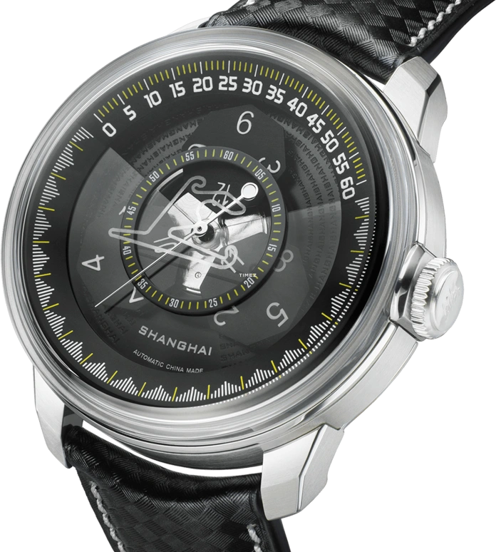 Shanghai,THE BUND 43.60mm,43.60mm,Stainless Steel,Black,Automatic,40hours,In-house Caliber,980,980-5-F001-02