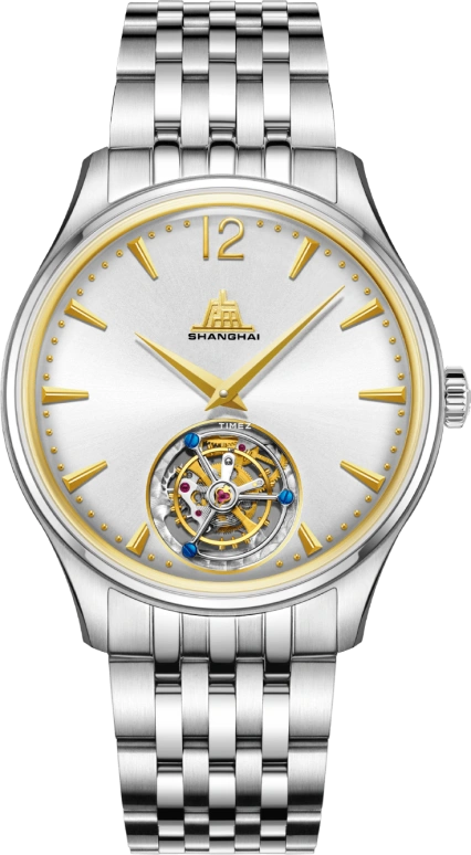 Shanghai,Originate 41mm,41mm,Stainless Steel,Silver,Handwound,Tourbillon,40hours,S5010,S5010.5901.012.08