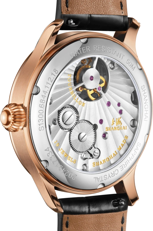 Shanghai,Artistic 42mm,42mm,Stainless Steel,Grey,Handwound,Power Reserve Indicator,Tourbillon,S1300,S1300.6844.122.18