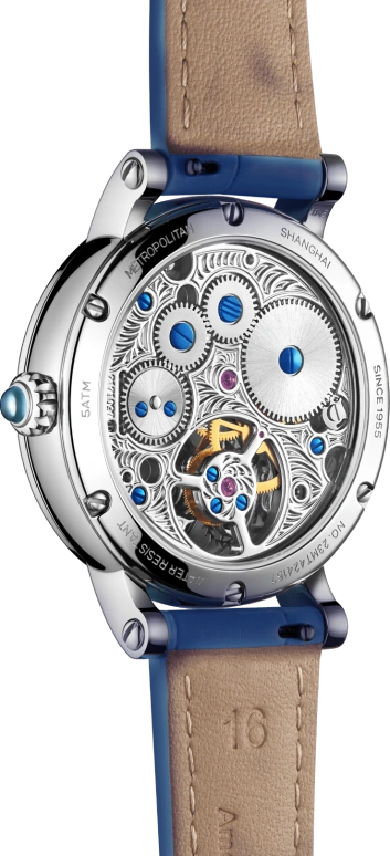 Shanghai,Artistic 34mm,34mm,Stainless Steel,Blue,Handwound,Tourbillon,42hours,S1300,S1300.6217.082.09