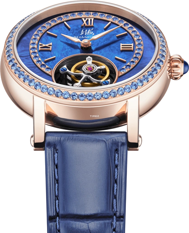 Shanghai,Artistic 34mm,34mm,Stainless Steel,Blue,Handwound,Tourbillon,42hours,S1300,S1300.6217.082.09