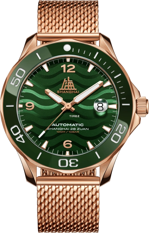 Shanghai,Originate 42mm,42mm,Stainless Steel,Green,Handwound,Day,42hours,22OR,22OR-60-ST21-GRGD