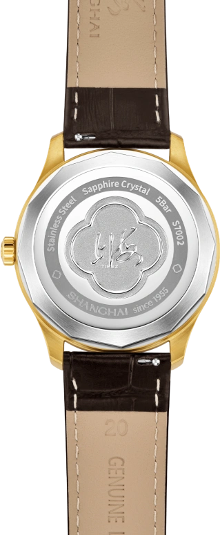 Shanghai,Originate 39mm,39mm,Stainless Steel,Gold,Automatic,Day,42hours,S7002,S7002.1803.011.08