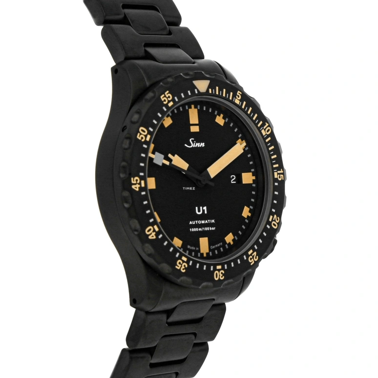Sinn,Diving Watches 44mm,44mm,Stainless Steel,Black,Automatic,Day,38hours,1010,1010.023